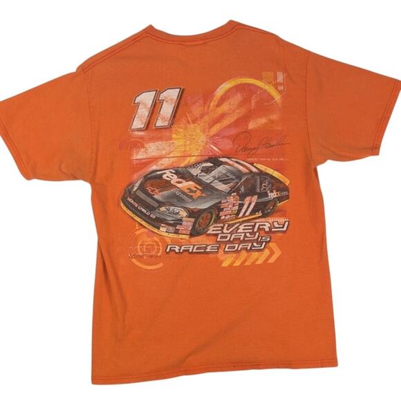 Fedex Nascar #11 Race Day Denny Hamlin Orange Vintage Shirt Size Medium - Picture 2 of 7